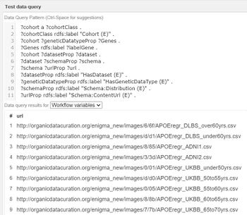 Test data query pattern